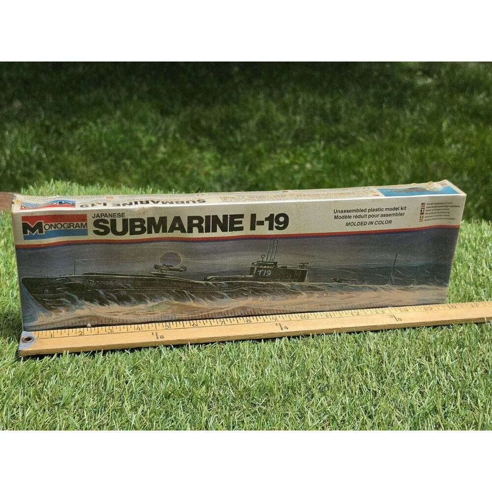 Vintage Monogram Japanese Submarine I-19 Model Kit #3103 New Sealed  15.5